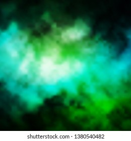 Light Blue, Green vector background with clouds. Illustration in abstract style with gradient clouds. Pattern for your commercials.