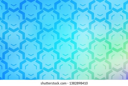Light Blue, Green vector background with wry lines. Glitter abstract illustration with wry lines. The best colorful design for your business.