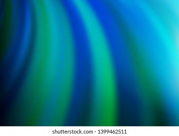 Light Blue, Green vector background with bent lines. Modern gradient abstract illustration with bandy lines. The best blurred design for your business.