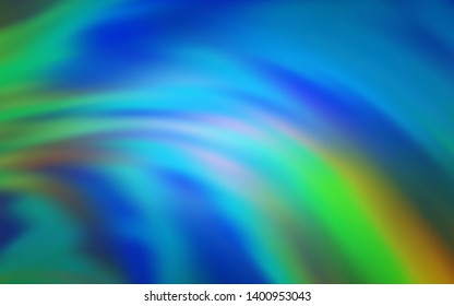 Light Blue, Green vector background with wry lines. Colorful illustration in simple style with gradient. Abstract style for your business design.