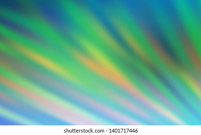 Light Blue, Green vector background with straight lines. Lines on blurred abstract background with gradient. Best design for your ad, poster, banner.