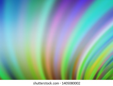 Light Blue, Green vector background with abstract lines. Modern gradient abstract illustration with bandy lines. New composition for your brand book.