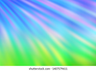 Light Blue, Green vector background with stright stripes. Shining colored illustration with sharp stripes. Best design for your ad, poster, banner.