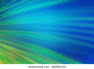 Light Blue, Green vector background with wry lines. Colorful illustration in abstract style with gradient. Abstract design for your web site.