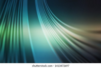 Light Blue, Green vector background with lines. Glitter abstract illustration with wry lines. Colorful wave pattern for your design.
