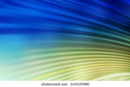 Light Blue, Green vector background with wry lines. Glitter abstract illustration with wry lines. Pattern for your business design.