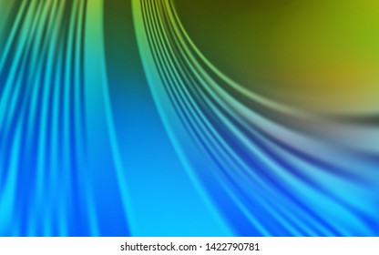 Light Blue, Green vector background with wry lines. An elegant bright illustration with gradient. Elegant pattern for a brand book.