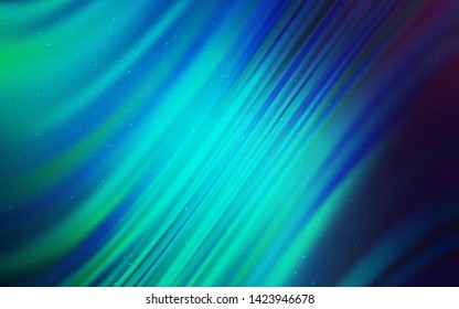 Light Blue, Green vector background with astronomical stars. Shining illustration with sky stars on abstract template. Smart design for your business advert.