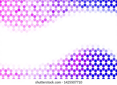 Light Blue, Green vector background with set of hexagons. Glitter abstract illustration in hexagonal style. Pattern for ads, leaflets.