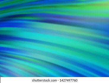 Light Blue, Green vector background with curved circles. Colorful illustration in abstract marble style with gradient. The elegant pattern for brand book.