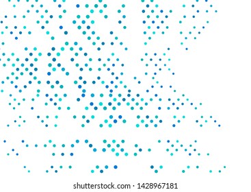 Light Blue, Green vector background with bubbles. Blurred bubbles on abstract background with colorful gradient. Template for your brand book