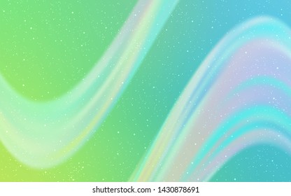 Light Blue, Green vector background with astronomical stars. Modern abstract illustration with Big Dipper stars. Pattern for futuristic ad, booklets.