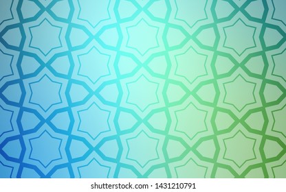 Light Blue, Green vector background with colored stars. Shining colored illustration with stars. Pattern for wrapping gifts.