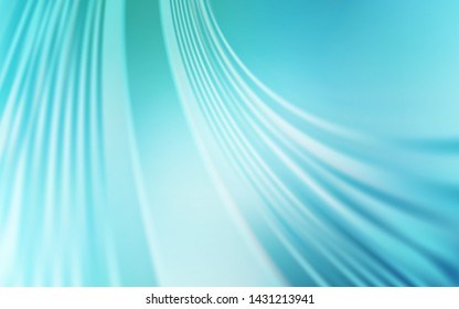 Light Blue, Green vector background with wry lines. Colorful abstract illustration with gradient lines. Colorful wave pattern for your design.