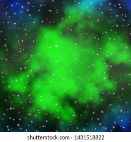 Light Blue, Green vector background with colorful stars. Colorful illustration with abstract gradient stars. Pattern for wrapping gifts.