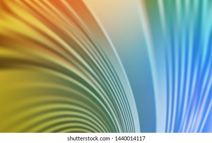 Light Blue, Green vector background with wry lines. Shining colorful illustration in simple style. Template for cell phone screens.