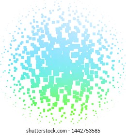 Light Blue, Green vector background in polygonal style. Abstract gradient illustration with colorful rectangles. Template for cellphones.