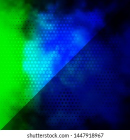 Light Blue, Green vector background with circles. Abstract decorative design in gradient style with bubbles. Design for your commercials.