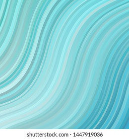 Light Blue, Green vector background with curved lines. Colorful geometric sample with gradient curves.  Pattern for ads, commercials.