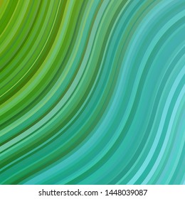 Light Blue, Green vector background with bent lines. Abstract illustration with bandy gradient lines. Pattern for ads, commercials.