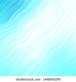 Light Blue, Green vector background with curved lines. Colorful illustration in abstract style with bent lines. Pattern for websites, landing pages.