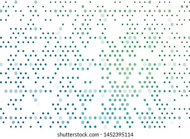 Light Blue, Green vector background with bubbles. Blurred bubbles on abstract background with colorful gradient. Design for business adverts.