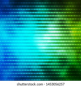 Light Blue, Green vector background with circles. Glitter abstract illustration with colorful drops. Design for your commercials.