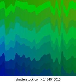 Light Blue, Green vector background with curved lines. Colorful illustration in circular style with lines. Best design for your posters, banners.