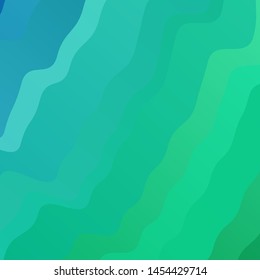 Light Blue, Green vector background with bent lines. Brand new colorful illustration with bent lines. Design for your business promotion.