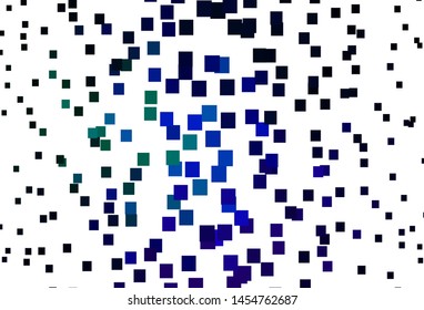 Light Blue, Green vector background in polygonal style. Illustration with set of colorful rectangles. The template can be used as a background.