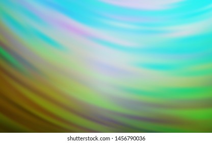 Light Blue, Green vector background with wry lines. An elegant bright illustration with gradient. Elegant pattern for a brand book.