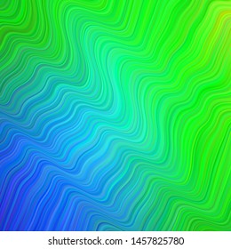 Light Blue, Green vector background with bent lines. A circumflex abstract illustration with gradient. The best colorful design for your business.