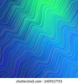 Light Blue, Green vector background with lines. Creative illustration in halftone style with gradient. A completely new design for your business.
