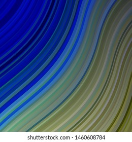 Light Blue, Green vector background with wry lines. Abstract gradient illustration with wry lines. Pattern for commercials, ads.