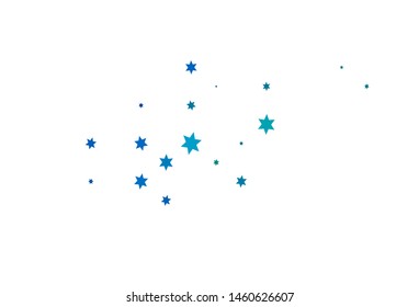 Light Blue, Green vector background with colored stars. Shining colored illustration with stars. The pattern can be used for websites.