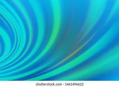 Light Blue, Green vector background with liquid shapes. Shining crooked illustration in marble style. The template for cell phone backgrounds.