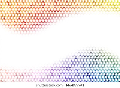 Light Blue, Green vector background with hexagons. Design in abstract style with hexagons. New template for your brand book.