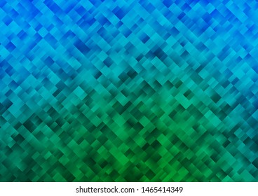 Light Blue, Green vector background with rectangles. Rectangles on abstract background with colorful gradient. Modern template for your landing page.
