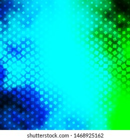 Light Blue, Green vector background in polygonal style. Abstract gradient illustration with colorful rectangles. Pattern for websites, landing pages.