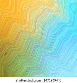 Light Blue, Green vector background with bent lines. Colorful geometric sample with gradient lines.  New composition for your brand book.