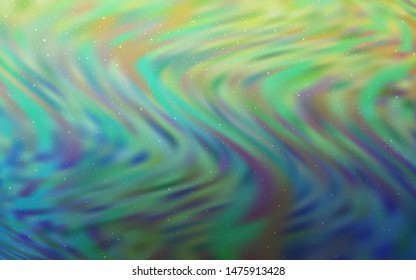 Light Blue, Green vector background with galaxy stars. Modern abstract illustration with Big Dipper stars. Smart design for your business advert.