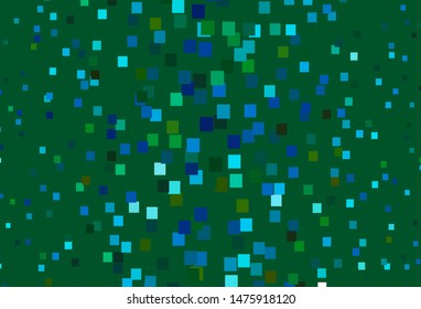 Light Blue, Green vector background in polygonal style. Abstract gradient illustration with rectangles. Pattern can be used for websites.