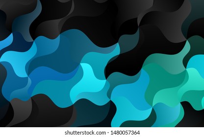 Light Blue, Green vector background with liquid shapes. Creative illustration in halftone marble style with gradient. A new texture for your  ad, booklets, leaflets.