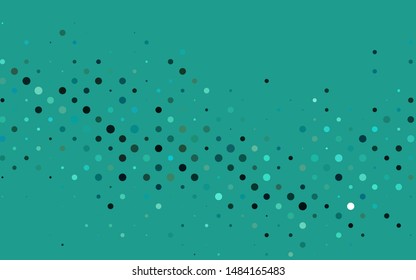 Light Blue, Green vector background with bubbles. Beautiful colored illustration with blurred circles in nature style. Pattern for ads, leaflets.