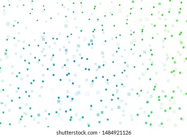 Light Blue, Green vector background with rectangles. Modern abstract illustration with colorful rectangles. Pattern for commercials.