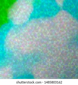 Light Blue, Green vector background with polygonal style. Decorative design in abstract style with triangles. Best design for posters, banners.