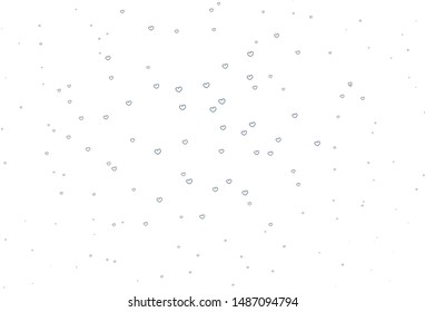Light Blue, Green vector background with hearts. Illustration with hearts in love concept for valentine's day. Pattern for carnival, festival romantic leaflets.