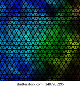 Light Blue, Green vector background with triangles. Glitter abstract illustration with triangular shapes. Pattern for booklets, leaflets