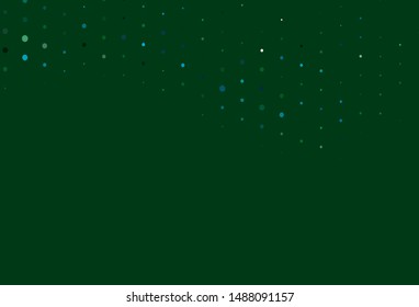Light Blue, Green vector background with bubbles. Illustration with set of shining colorful abstract circles. Pattern for beautiful websites.