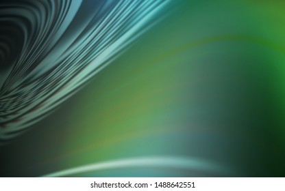 Light Blue, Green vector background with wry lines. Modern gradient abstract illustration with bandy lines. The best colorful design for your business.